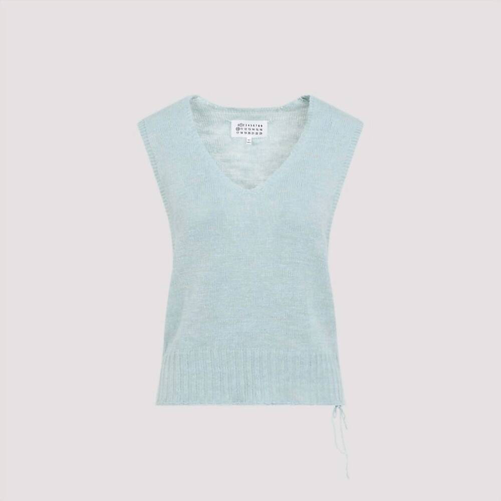 NEW MAISON MARGIELA women's gilet vest in light blue